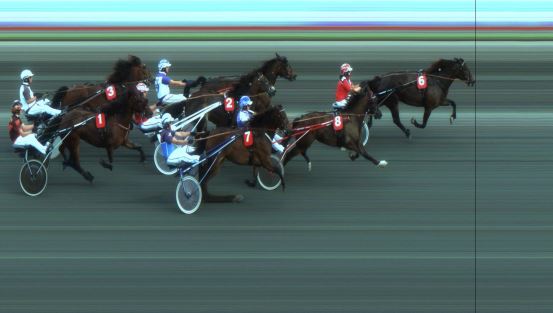 Målfoto for løp 3 på bane JA den 03.08.2018