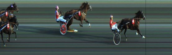 Målfoto for løp 3 på bane JA den 13.08.2018