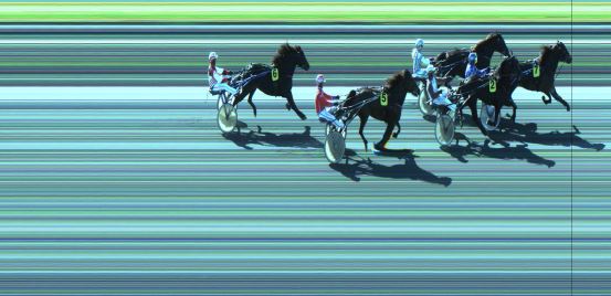 Målfoto for løp 1 på bane JA den 10.09.2018