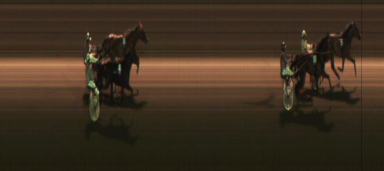 Målfoto for løp 2 på bane JA den 12.10.2018