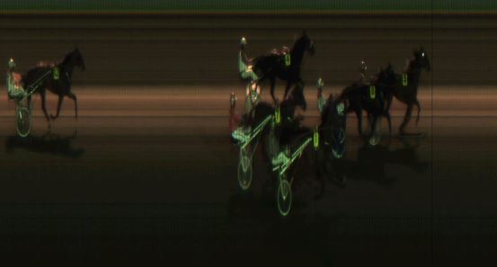 Målfoto for løp 1 på bane JA den 26.10.2018