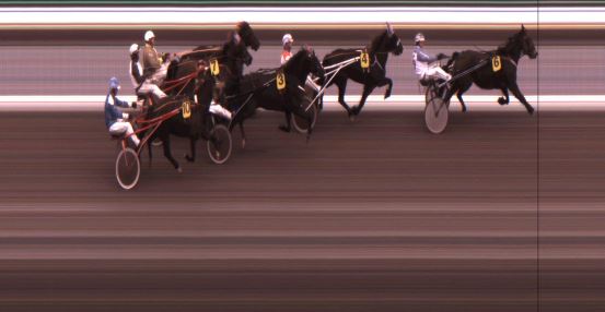 Målfoto for løp 1 på bane JA den 20.12.2018