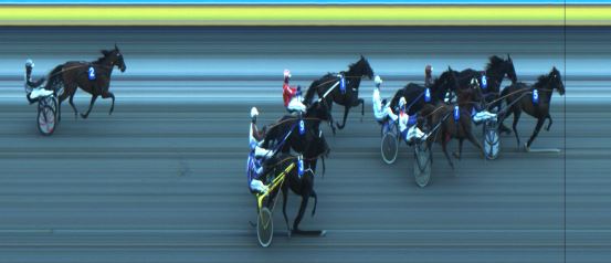 Målfoto for løp 2 på bane JA den 16.02.2019