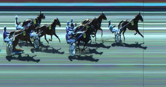 Målfoto for løp 1 på bane JA den 08.04.2019