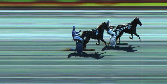 Målfoto for løp 5 på bane JA den 08.04.2019