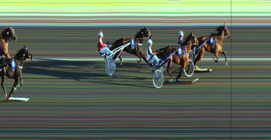 Målfoto for løp 2 på bane JA den 15.04.2019