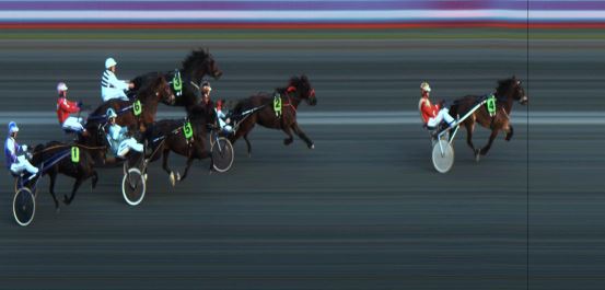 Målfoto for løp 9 på bane JA den 28.04.2019