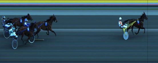 Målfoto for løp 2 på bane JA den 05.05.2019