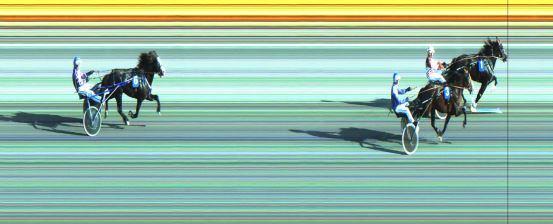 Målfoto for løp 2 på bane JA den 17.06.2019