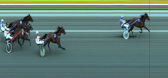 Målfoto for løp 2 på bane JA den 24.06.2019