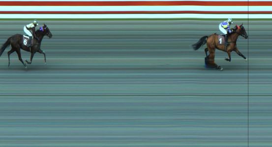 Målfoto for løp 2 på bane JA den 06.07.2019