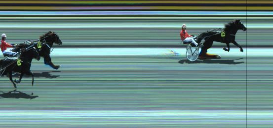 Målfoto for løp 1 på bane JA den 07.07.2019