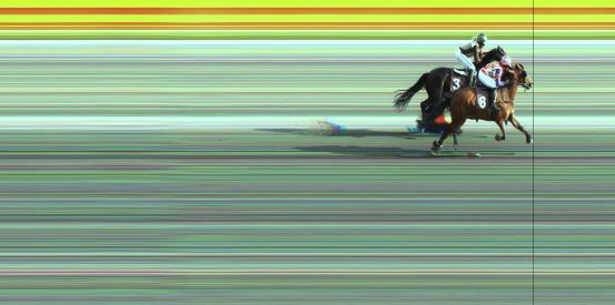 Målfoto for løp 2 på bane JA den 04.08.2019