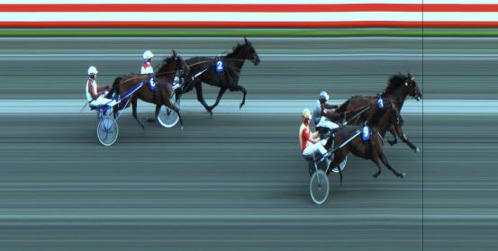 Målfoto for løp 2 på bane JA den 23.08.2019