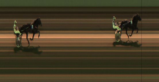 Målfoto for løp 2 på bane JA den 11.10.2019