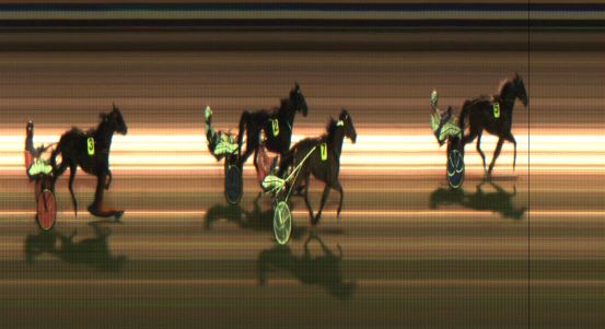 Målfoto for løp 1 på bane JA den 24.11.2019