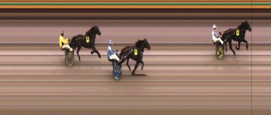 Målfoto for løp 1 på bane JA den 11.01.2020