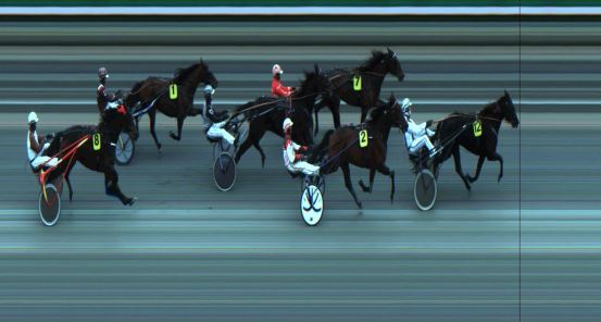 Målfoto for løp 1 på bane JA den 30.01.2020