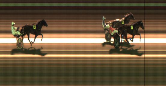 Målfoto for løp 1 på bane JA den 07.02.2020