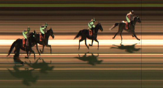 Målfoto for løp 2 på bane JA den 07.02.2020