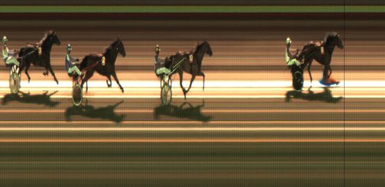 Målfoto for løp 3 på bane JA den 07.02.2020