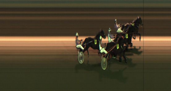 Målfoto for løp 1 på bane JA den 14.02.2020