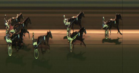 Målfoto for løp 2 på bane JA den 14.02.2020