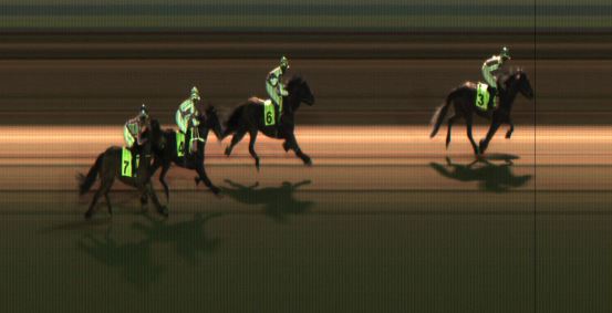 Målfoto for løp 3 på bane JA den 14.02.2020