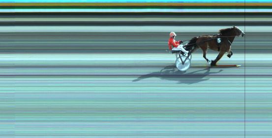 Målfoto for løp 6 på bane JA den 12.03.2020