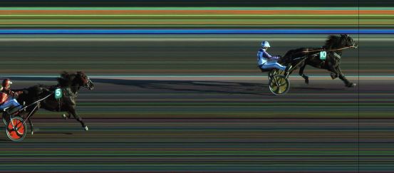 Målfoto for løp 4 på bane JA den 19.04.2020