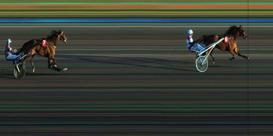 Målfoto for løp 3 på bane JA den 20.04.2020