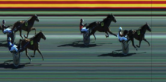 Målfoto for løp 1 på bane JA den 21.04.2020