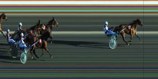 Målfoto for løp 3 på bane JA den 26.04.2020