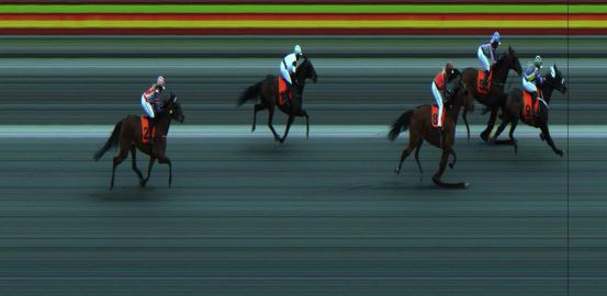 Målfoto for løp 3 på bane JA den 29.04.2020