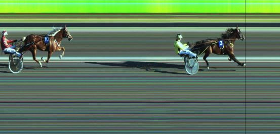 Målfoto for løp 2 på bane JA den 29.05.2020