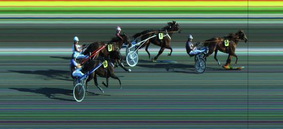 Målfoto for løp 1 på bane JA den 17.06.2020