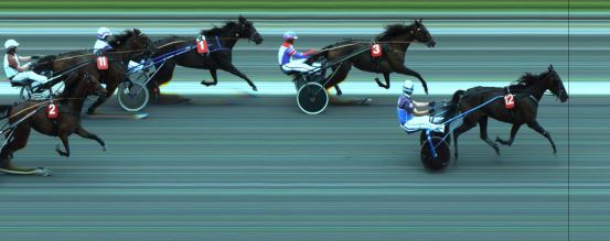 Målfoto for løp 3 på bane JA den 22.06.2020