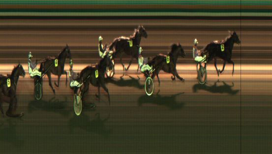 Målfoto for løp 1 på bane JA den 25.10.2020