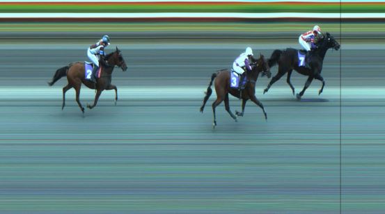 Målfoto for løp 2 på bane JA den 31.10.2020