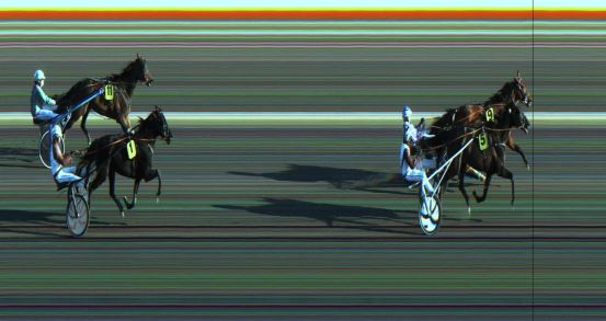 Målfoto for løp 1 på bane JA den 30.04.2021