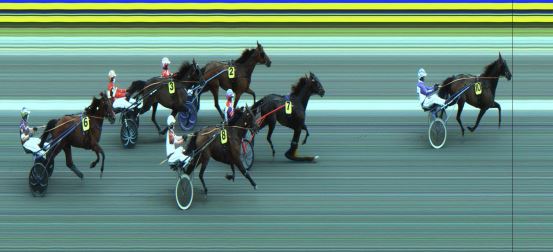 Målfoto for løp 1 på bane JA den 07.06.2021