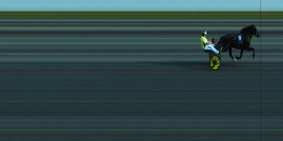 Målfoto for løp 2 på bane JA den 09.07.2021