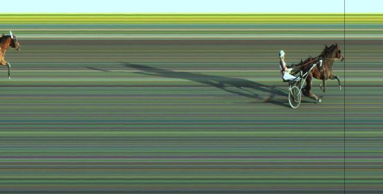 Målfoto for løp 6 på bane JA den 09.07.2021