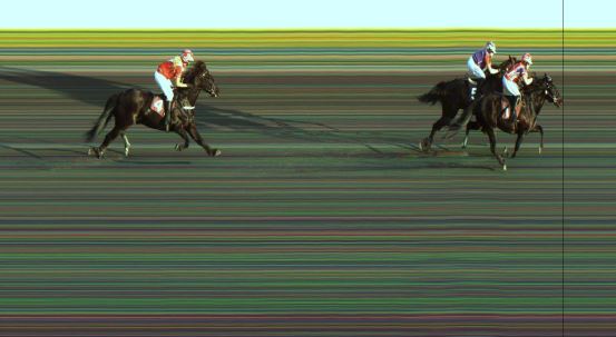 Målfoto for løp 7 på bane JA den 09.07.2021