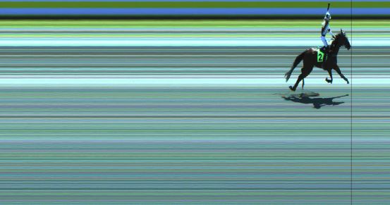 Målfoto for løp 1 på bane JA den 11.07.2021