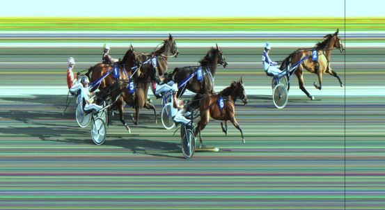 Målfoto for løp 2 på bane JA den 06.08.2021