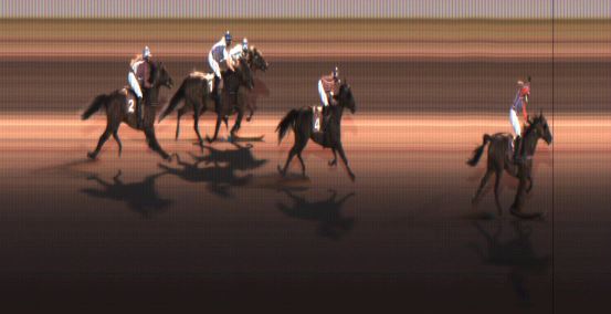 Målfoto for løp 7 på bane JA den 14.08.2021