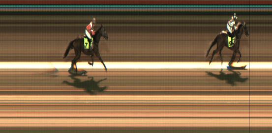 Målfoto for løp 3 på bane JA den 08.10.2021