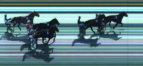 Målfoto for løp 2 på bane JA den 23.02.2022