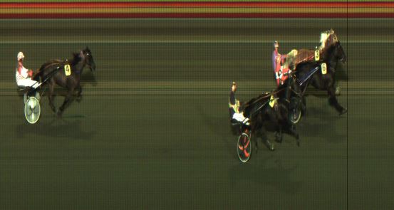 Målfoto for løp 1 på bane JA den 18.03.2022